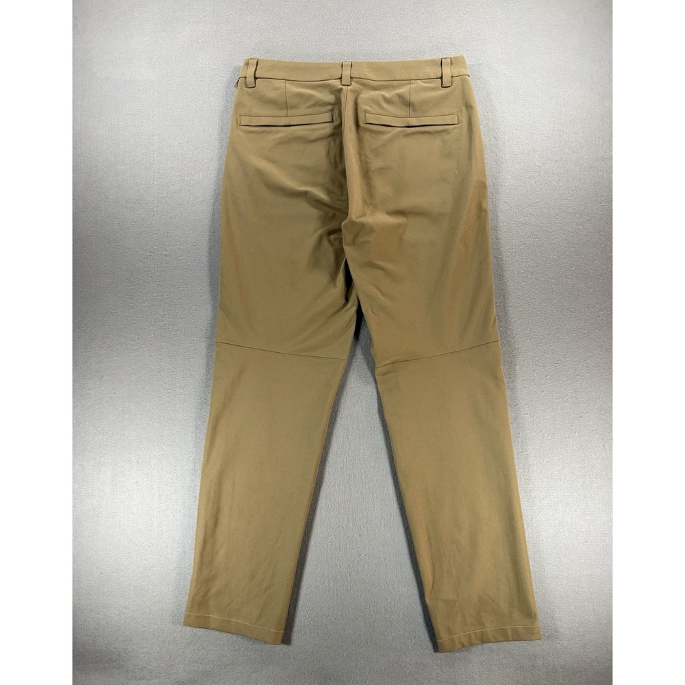 Lululemon ABC Slim Fit Pocket Pants Mens 29x29 Khaki Tan Mid Rise Zip Pocket - Picture 2 of 10